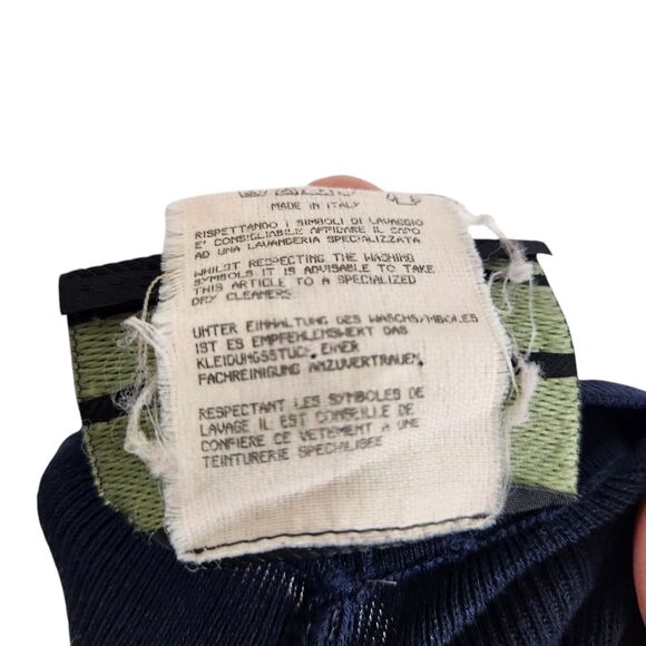 JEAN PAUL GAULTIER Pants Womens Small Blue Fuzzi Wide Leg Knit Stretch Pull On - Picture 11 of 11